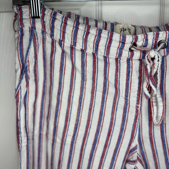 Per Se Red, White and Blue Straight Leg Pants Linen Blend Size Large GUC - Picture 2 of 6